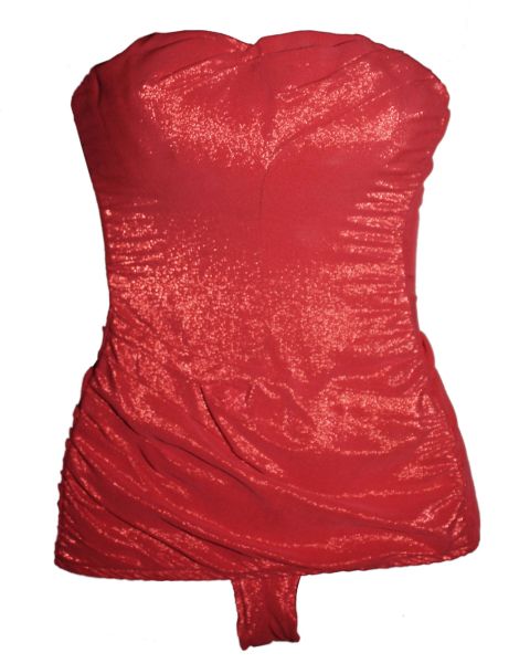 Rihanna Worn  Red Vintage Swimsuit For "If I Never See Your Face Again" Video